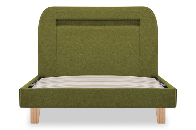 Sengestel Med Led 90 X 200 Cm Stof Grøn - Grøn - Møbler - Senge - Sengeramme & sengestel