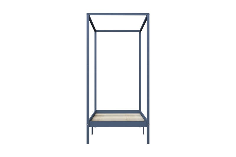 Sengestel Til Himmelseng 100x200 cm Massivt Fyrretræ Grå - Møbler - Senge - Sengeramme & sengestel