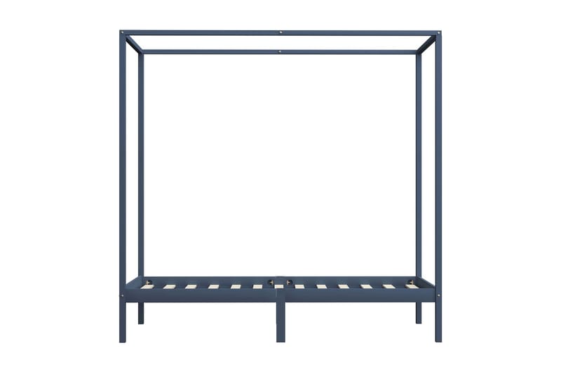 Sengestel Til Himmelseng 100x200 cm Massivt Fyrretræ Grå - Møbler - Senge - Sengeramme & sengestel