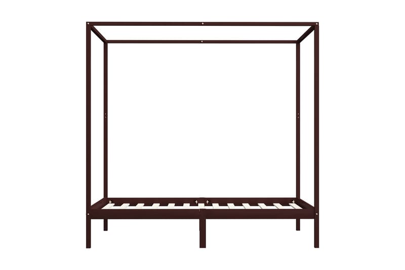 Sengestel Til Himmelseng 120x200 cm Fyrretræ Mørkebrun - Møbler - Senge - Sengeramme & sengestel