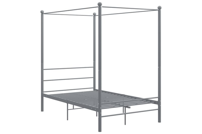 sengestel til himmelseng 140x200 cm metal grå - Grå - Møbler - Senge - Sengeramme & sengestel