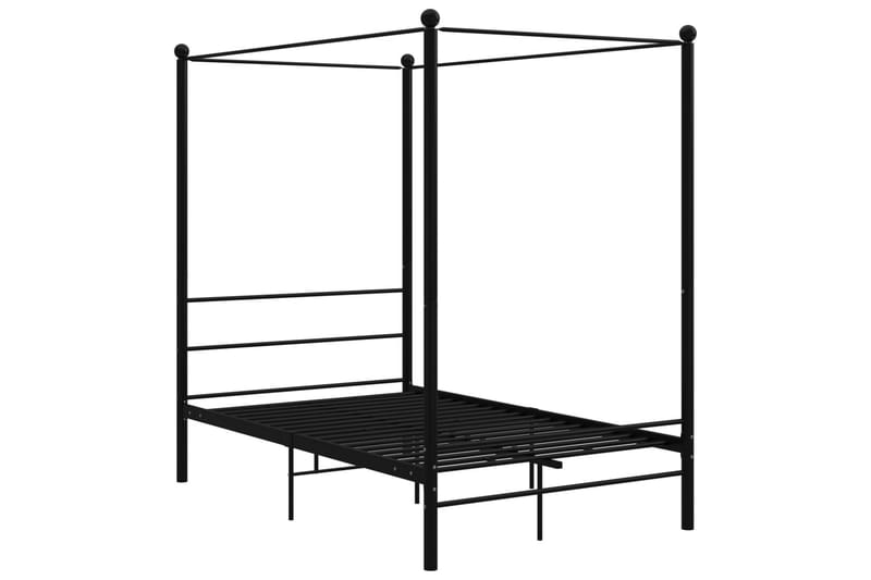 sengestel til himmelseng 140x200 cm metal sort - Sort - Sengeramme & sengestel