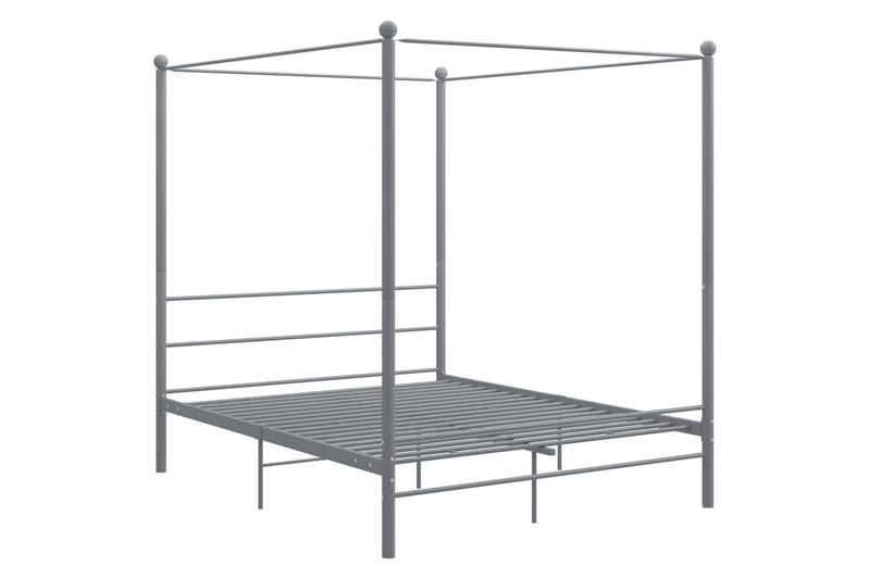 sengestel til himmelseng 160x200 cm metal grå - Grå - Møbler - Senge - Sengeramme & sengestel