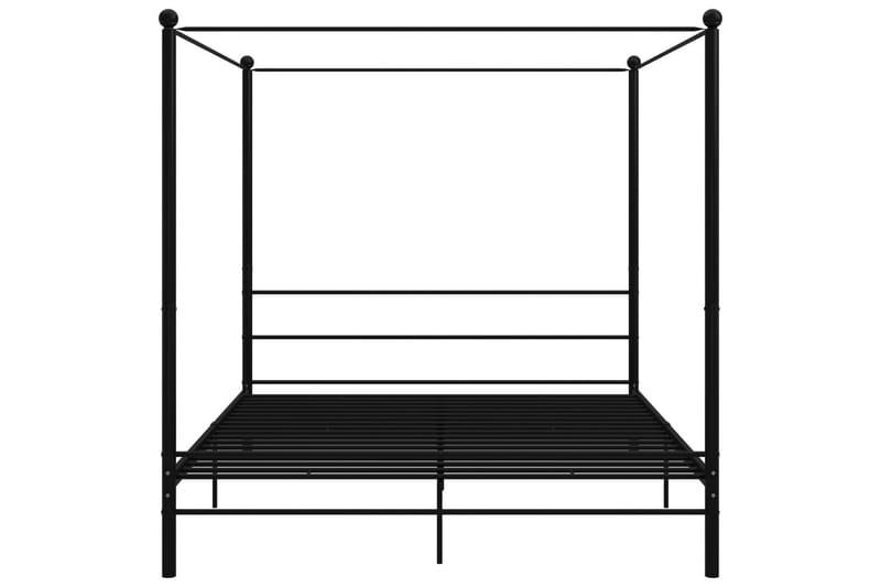 sengestel til himmelseng 200x200 cm metal sort - Sort - Møbler - Senge - Sengeramme & sengestel
