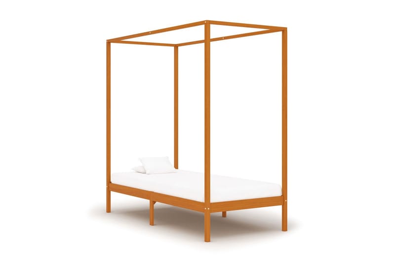 Sengestel Til Himmelseng 90x200 cm Fyrretræ Gyldenbrun - Møbler - Senge - Sengeramme & sengestel