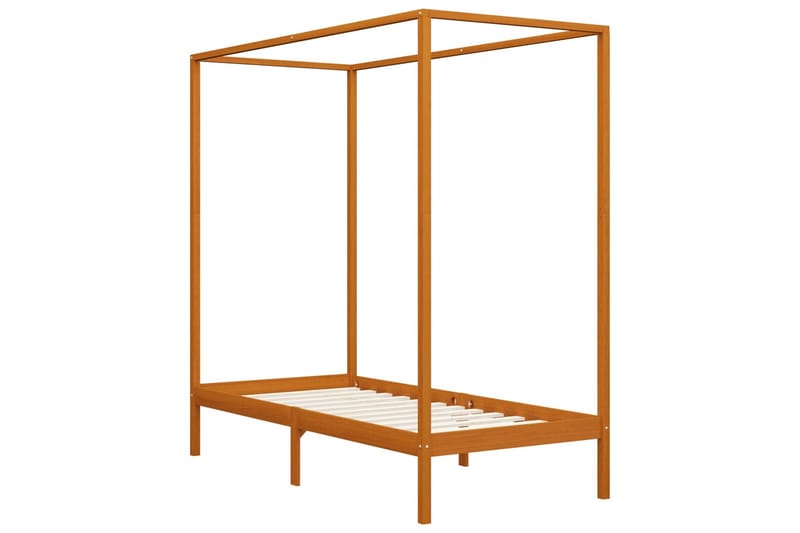 Sengestel Til Himmelseng 90x200 cm Fyrretræ Gyldenbrun - Møbler - Senge - Sengeramme & sengestel