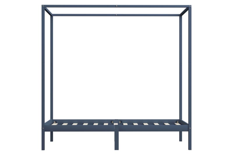 Sengestel Til Himmelseng 90x200 cm Massivt Fyrretræ Grå - Møbler - Senge - Sengeramme & sengestel