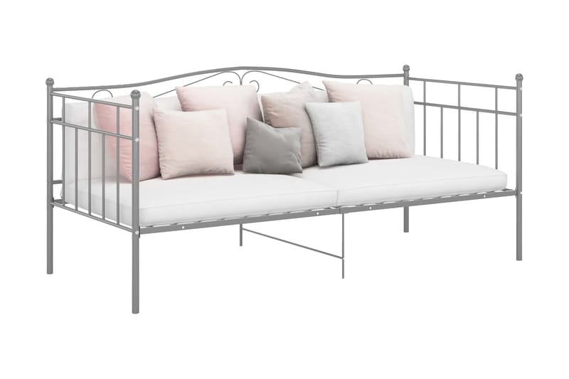 sengestel til sovesofa 90x200 cm metal grå - Grå - Sengeramme & sengestel