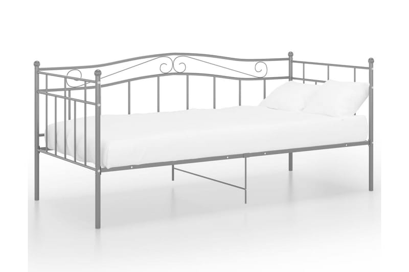 sengestel til sovesofa 90x200 cm metal grå - Grå - Møbler - Senge - Sengeramme & sengestel