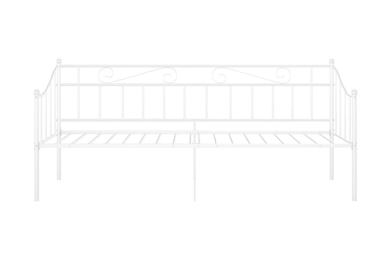 sengestel til sovesofa 90x200 cm metal hvid - Hvid - Møbler - Senge - Sengeramme & sengestel