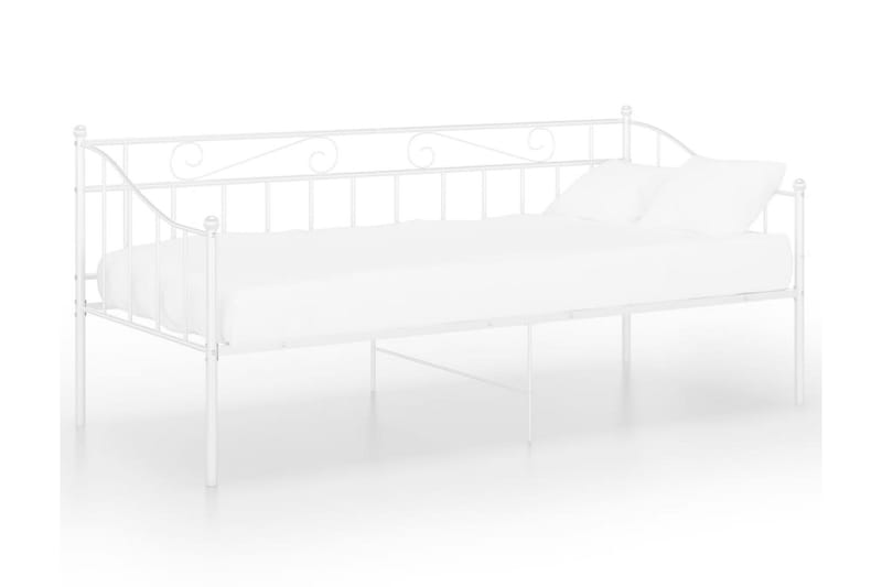 sengestel til sovesofa 90x200 cm metal hvid - Hvid - Møbler - Senge - Sengeramme & sengestel