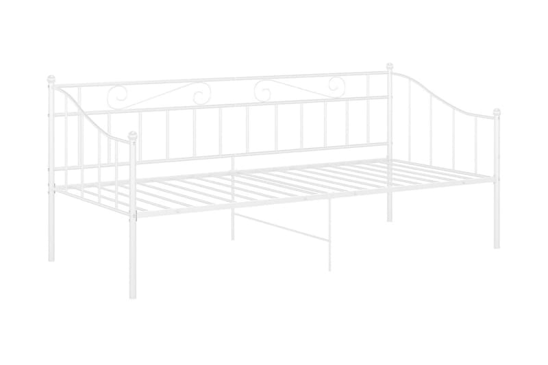 sengestel til sovesofa 90x200 cm metal hvid - Hvid - Møbler - Senge - Sengeramme & sengestel