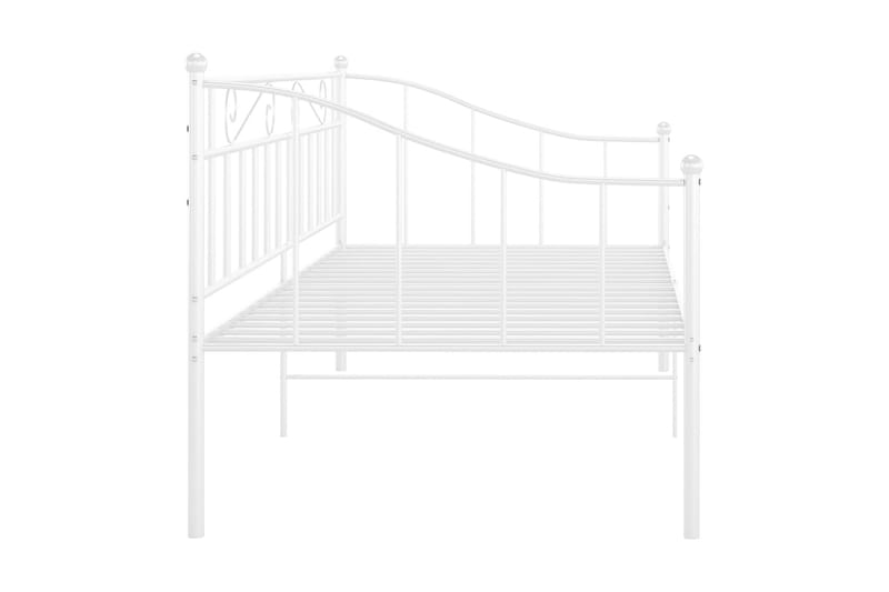 sengestel til sovesofa 90x200 cm metal hvid - Hvid - Møbler - Senge - Sengeramme & sengestel