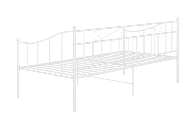 sengestel til sovesofa 90x200 cm metal hvid - Hvid - Møbler - Senge - Sengeramme & sengestel