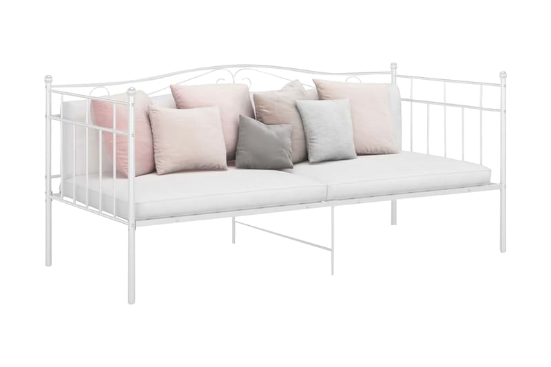 sengestel til sovesofa 90x200 cm metal hvid - Hvid - Møbler - Senge - Sengeramme & sengestel