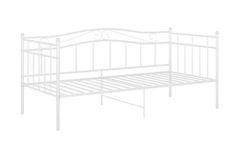 sengestel til sovesofa 90x200 cm metal hvid - Hvid - Møbler - Senge - Sengeramme & sengestel