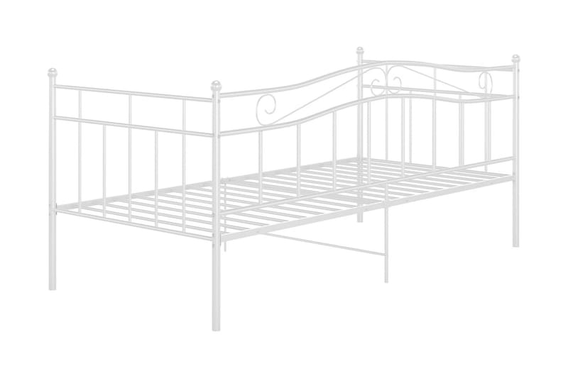 sengestel til sovesofa 90x200 cm metal hvid - Hvid - Møbler - Senge - Sengeramme & sengestel