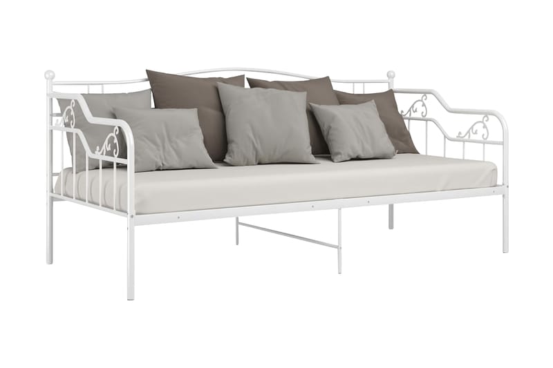 sengestel til sovesofa 90x200 cm metal hvid - Hvid - Møbler - Senge - Sengeramme & sengestel