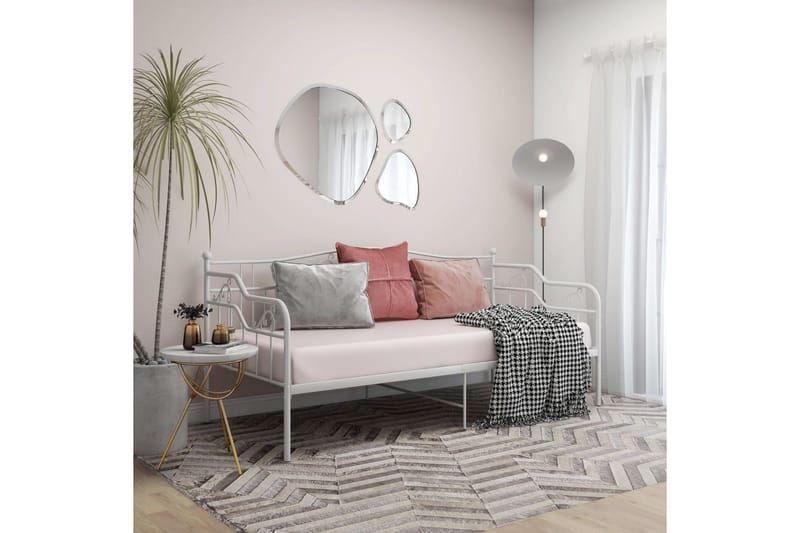 sengestel til sovesofa 90x200 cm metal hvid - Hvid - Møbler - Senge - Sengeramme & sengestel