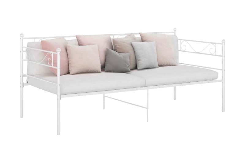 sengestel til sovesofa 90x200 cm metal hvid - Hvid - Møbler - Senge - Sengeramme & sengestel