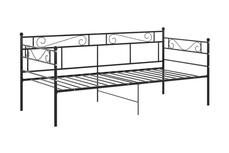 sengestel til sovesofa 90x200 cm metal sort - Sort - Sengeramme & sengestel