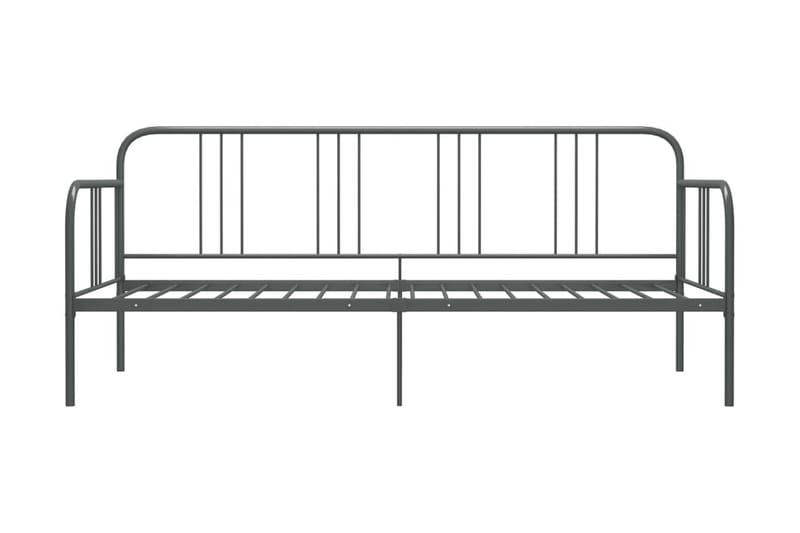 Sengestel til udtræksseng 90x200 cm metal grå - Grå - Møbler - Senge - Sengeramme & sengestel
