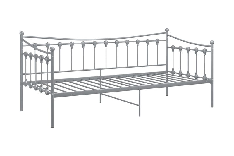 sengestel til udtræksseng 90x200 cm metal grå - Grå - Møbler - Senge - Sengeramme & sengestel