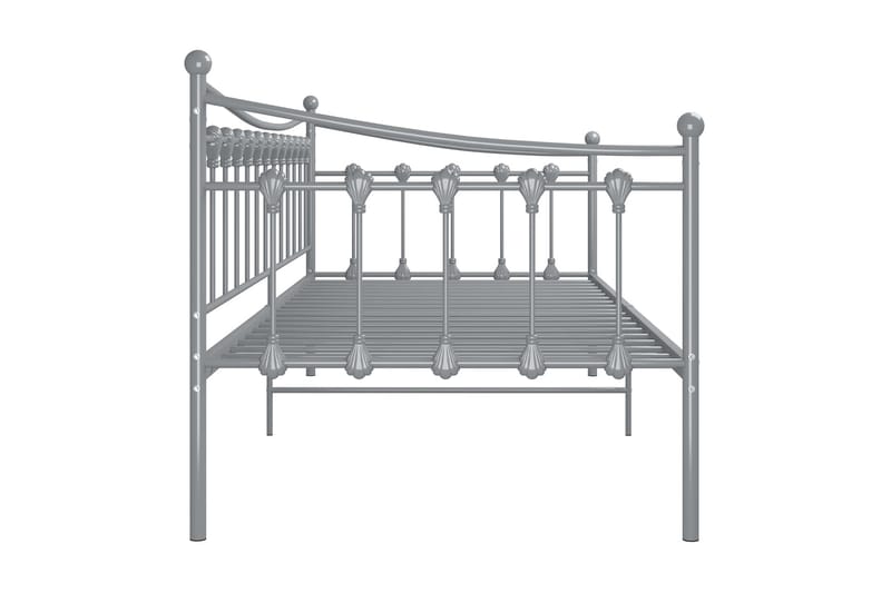 sengestel til udtræksseng 90x200 cm metal grå - Grå - Møbler - Senge - Sengeramme & sengestel