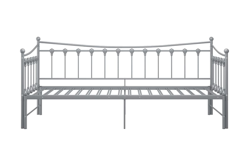 sengestel til udtræksseng 90x200 cm metal grå - Grå - Møbler - Senge - Sengeramme & sengestel
