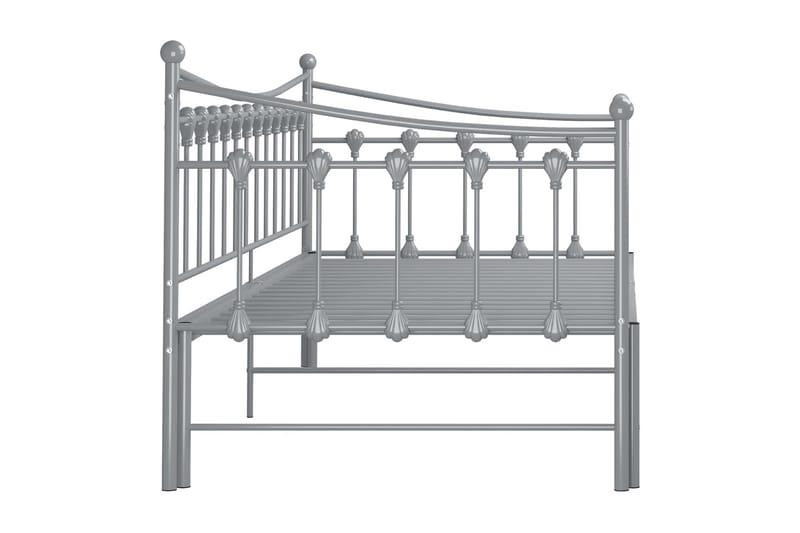 sengestel til udtræksseng 90x200 cm metal grå - Grå - Møbler - Senge - Sengeramme & sengestel