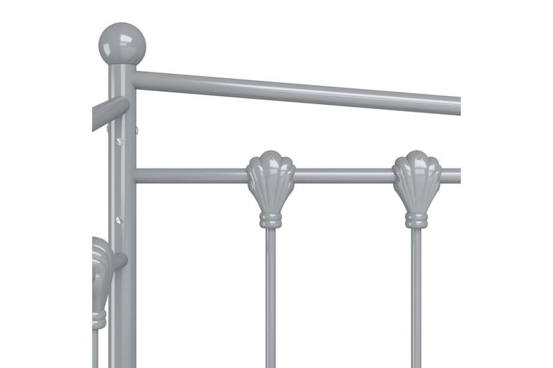 sengestel til udtræksseng 90x200 cm metal grå - Grå - Møbler - Senge - Sengeramme & sengestel