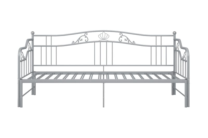 sengestel til udtræksseng 90x200 cm metal grå - Grå - Møbler - Senge - Sengeramme & sengestel