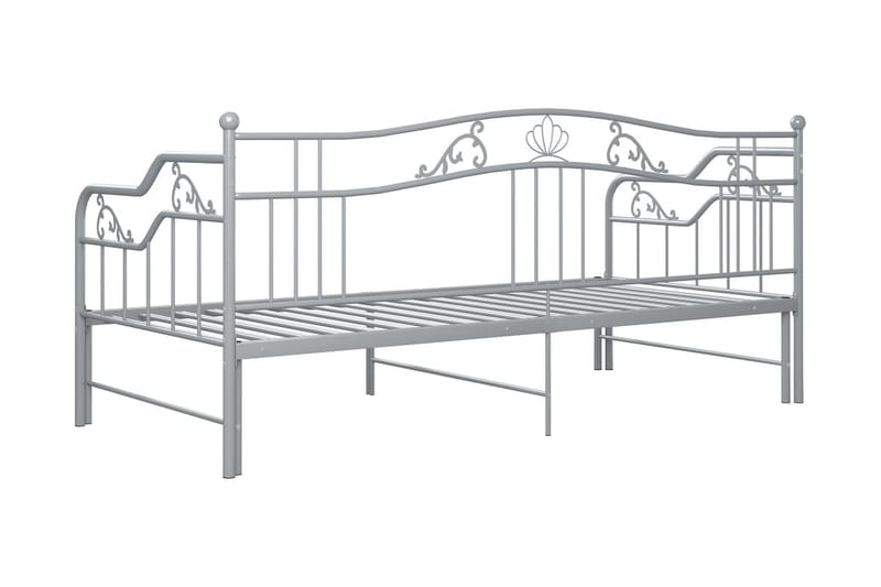 sengestel til udtræksseng 90x200 cm metal grå - Grå - Møbler - Senge - Sengeramme & sengestel