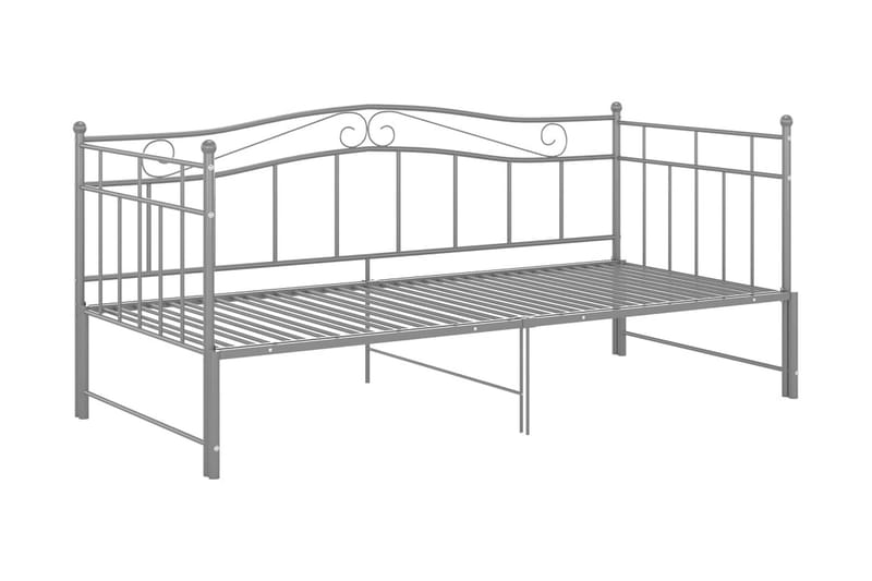 sengestel til udtræksseng 90x200 cm metal grå - Grå - Møbler - Senge - Sengeramme & sengestel