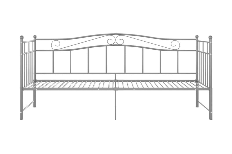 sengestel til udtræksseng 90x200 cm metal grå - Grå - Møbler - Senge - Sengeramme & sengestel
