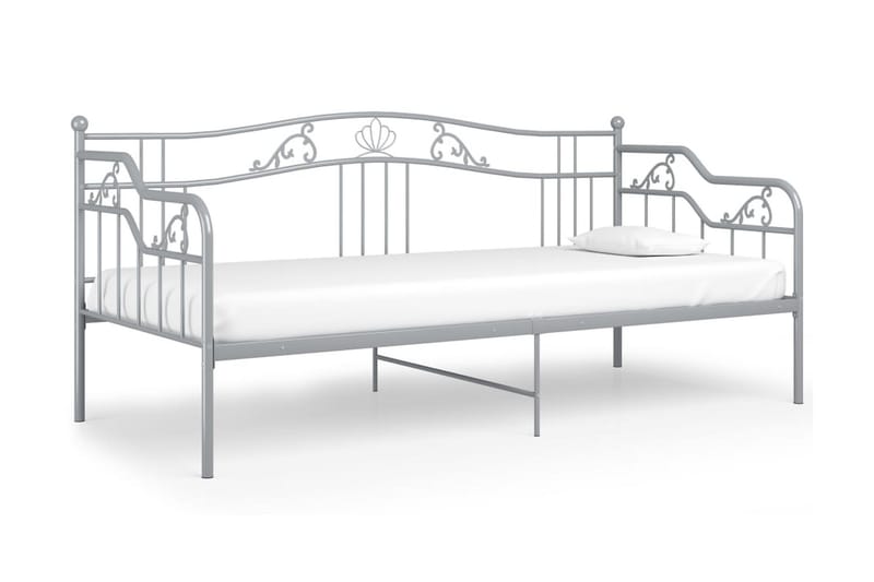 sengestel til udtræksseng 90x200 cm metal grå - Grå - Sengeramme & sengestel