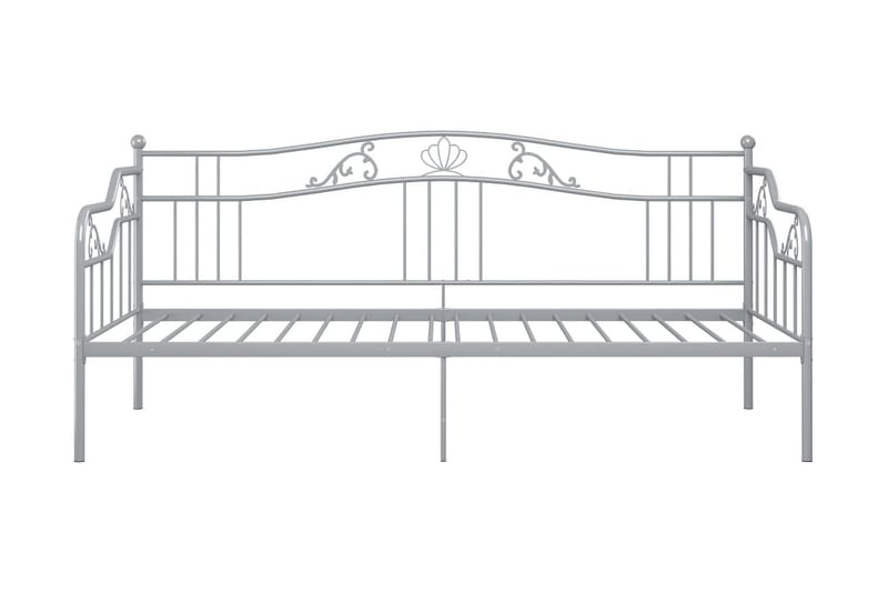 sengestel til udtræksseng 90x200 cm metal grå - Grå - Møbler - Senge - Sengeramme & sengestel