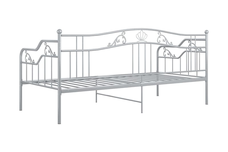 sengestel til udtræksseng 90x200 cm metal grå - Grå - Møbler - Senge - Sengeramme & sengestel