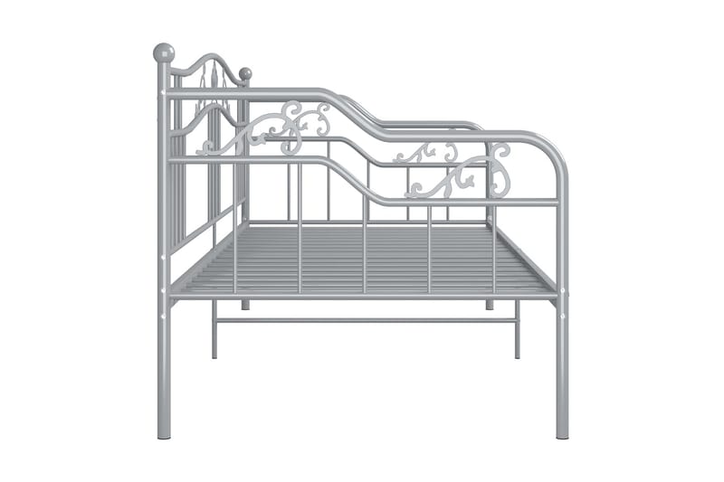 sengestel til udtræksseng 90x200 cm metal grå - Grå - Møbler - Senge - Sengeramme & sengestel