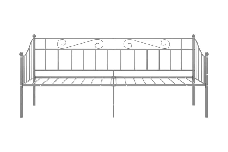 sengestel til udtræksseng 90x200 cm metal grå - Grå - Møbler - Senge - Sengeramme & sengestel