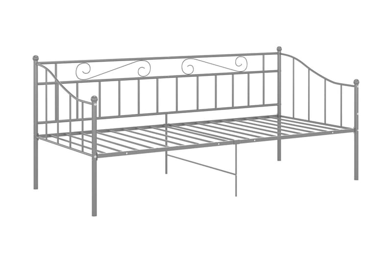 sengestel til udtræksseng 90x200 cm metal grå - Grå - Møbler - Senge - Sengeramme & sengestel
