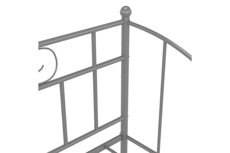 sengestel til udtræksseng 90x200 cm metal grå - Grå - Møbler - Senge - Sengeramme & sengestel