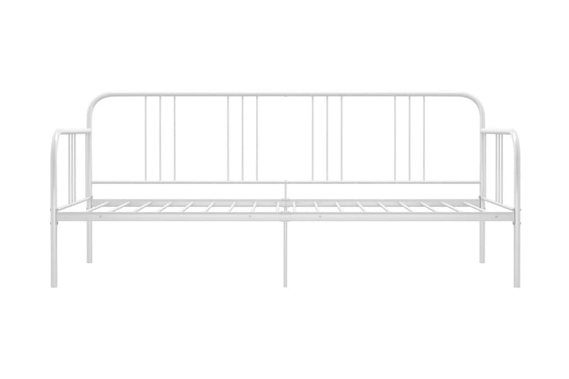Sengestel til udtræksseng 90x200 cm metal hvid - Hvid - Sengeramme & sengestel