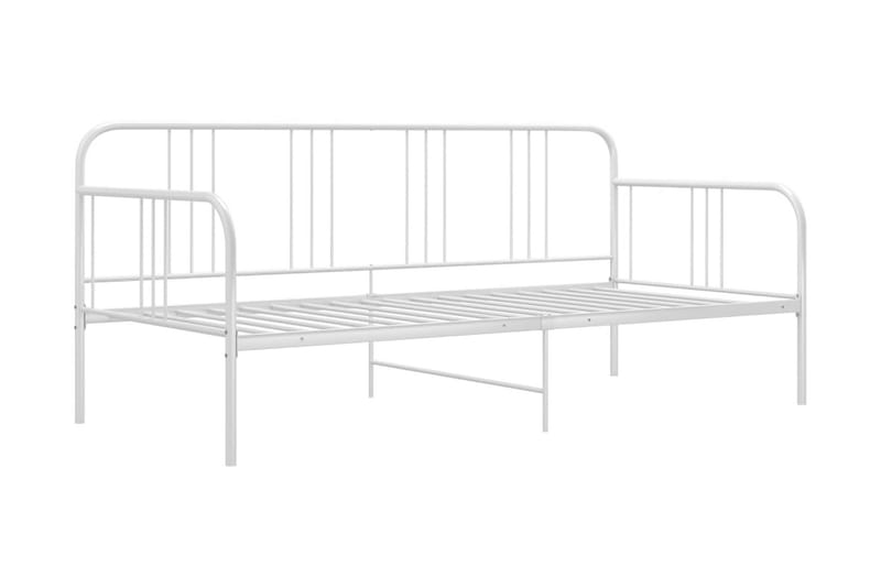 Sengestel til udtræksseng 90x200 cm metal hvid - Hvid - Sengeramme & sengestel