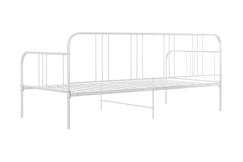 Sengestel til udtræksseng 90x200 cm metal hvid - Hvid - Møbler - Senge - Sengeramme & sengestel