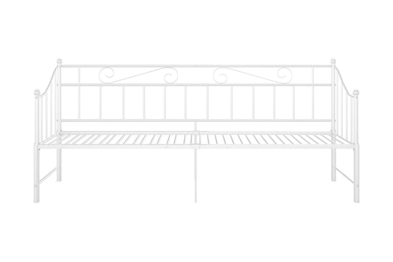 sengestel til udtræksseng 90x200 cm metal hvid - Hvid - Sengeramme & sengestel