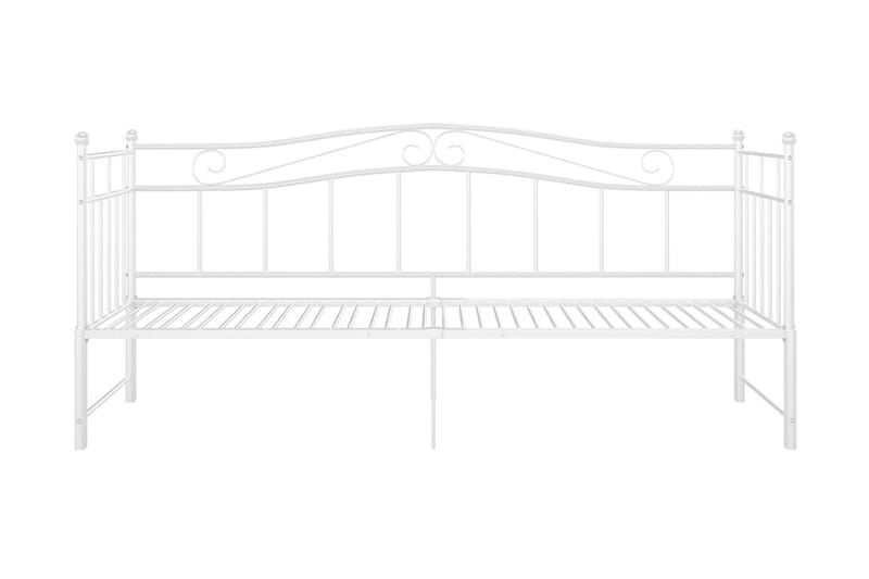 sengestel til udtræksseng 90x200 cm metal hvid - Hvid - Sengeramme & sengestel