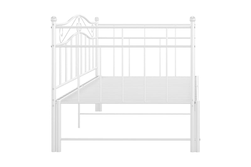 sengestel til udtræksseng 90x200 cm metal hvid - Hvid - Sengeramme & sengestel