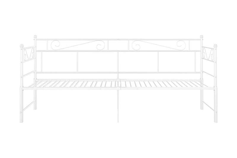 sengestel til udtræksseng 90x200 cm metal hvid - Hvid - Sengeramme & sengestel