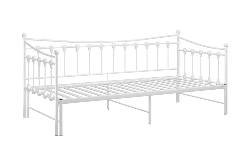 sengestel til udtræksseng 90x200 cm metal hvid - Hvid - Møbler - Senge - Sengeramme & sengestel